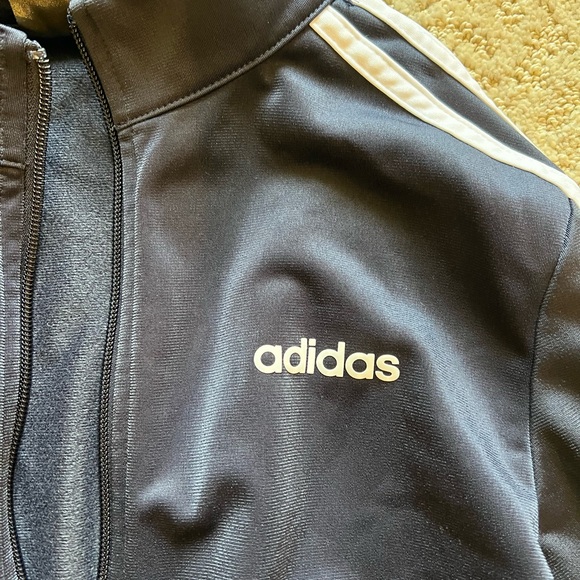 ADIDAS Navy Zip Up Bomber Jacket - Picture 2 of 7